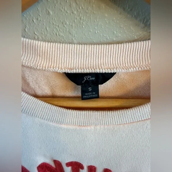 J. Crew Crew Nantucket Crewneck Sweatshirt Small Blush Pink - Picture 3 of 7